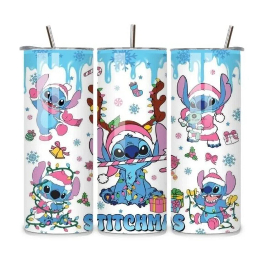 Stitch Christmas 20oz Stainless Steel Tumbler